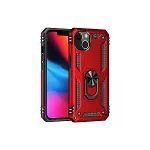 Apple iPhone 14 Plus Kılıf Sofya Yüzüklü Silikon Kapak - Kırmızı-3