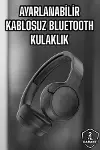 Kulak Üstü Kablosuz Bluetooth Kulaklık Gürültü Önleyici Uzun Şarj Süreli-2