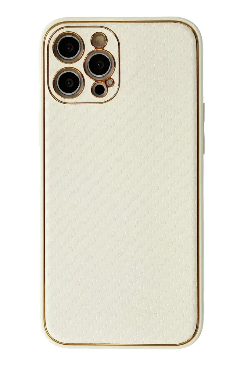 Apple iPhone 12 Pro Max Kılıf Coco Karbon Silikon - Beyaz