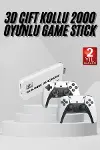 yeni nesil 3D 4K 2000 Oyunlu Game Stick Oyun Konsolu Çift Konsol-1