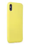 Apple iPhone X Kılıf First Silikon - Sarı-2