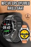 Akıllı Saat Titreşimli Pusula Nabız ve Tansiyon Ölçer NFC Uyumlu-2