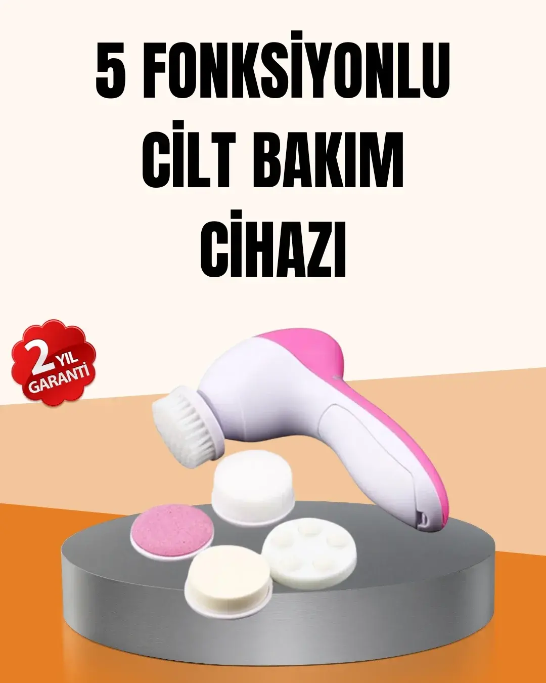 Derin Tezleme ve Masaj İçin 5 Başlıklı Yüz Cilt Bakım Aleti