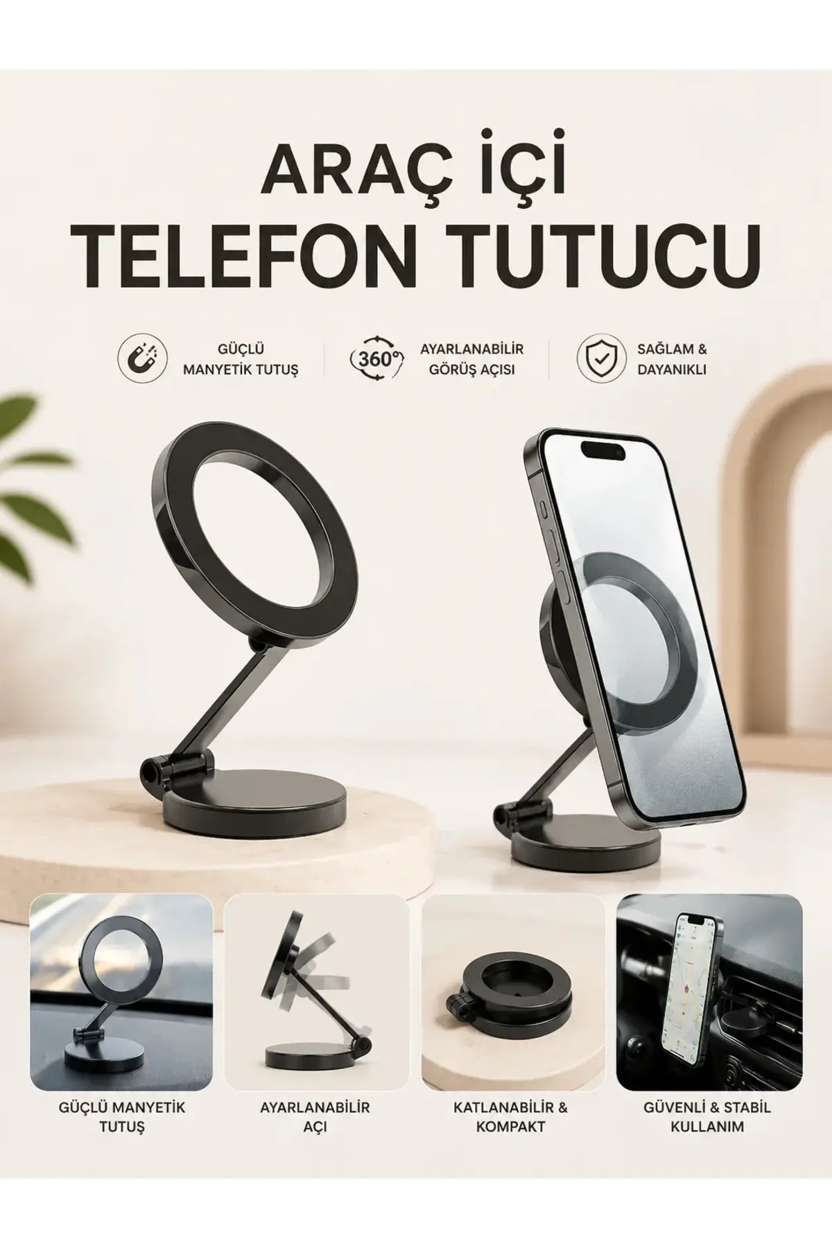 Araç İçi Telefon Tutucu