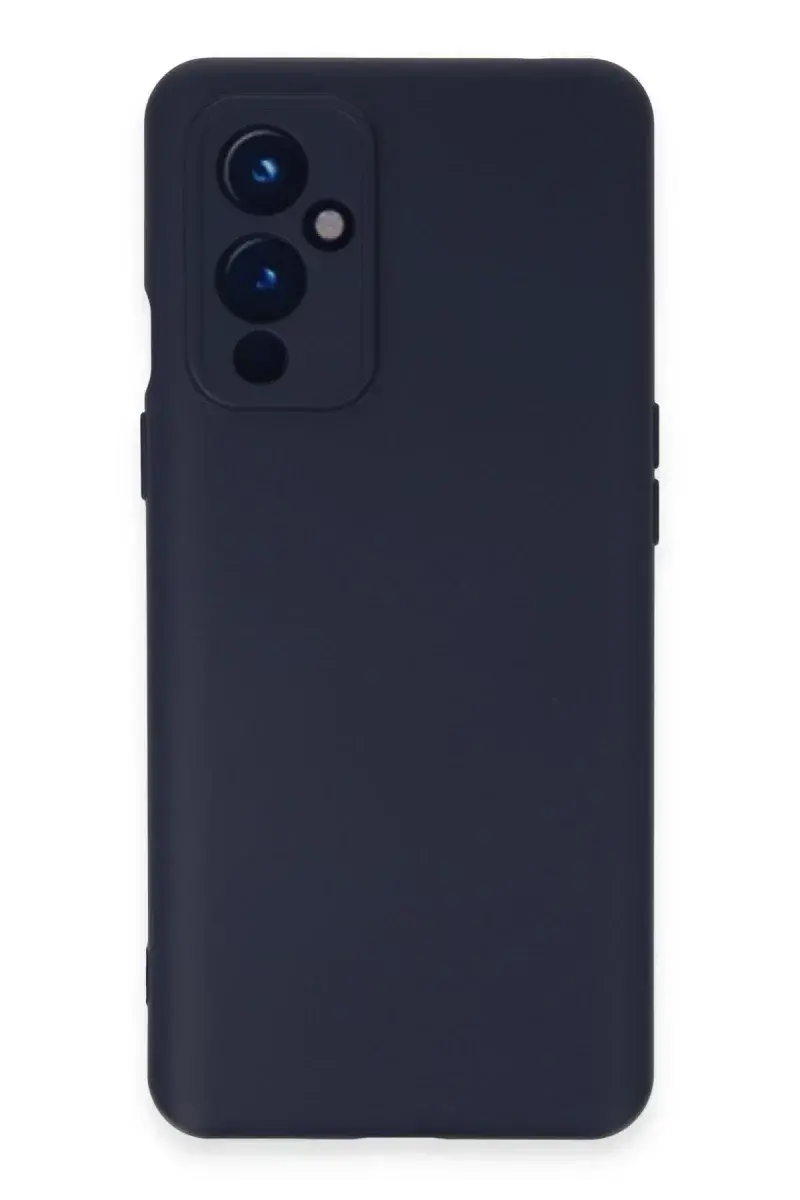 One Plus 9 Kılıf Nano içi Kadife Silikon - Lacivert