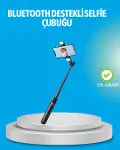 Bluetooth Işıklı Uzaktan Kumandalı Selfie Çubuğu – 130 cm Yükseklik-1