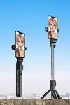 Tripod Kablosuz Bluetooth Bağlantılı Selfie Çubuğu 360 Derece Dönebilen-3