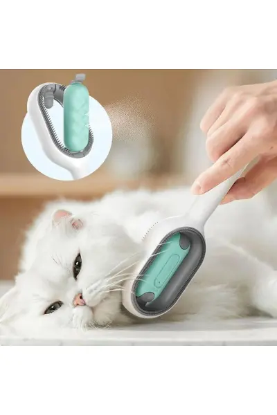 Su Hazneli Kedi ve Köpek Tüyü Toplamama Fırçası Su Hazneli Pet Tarağı