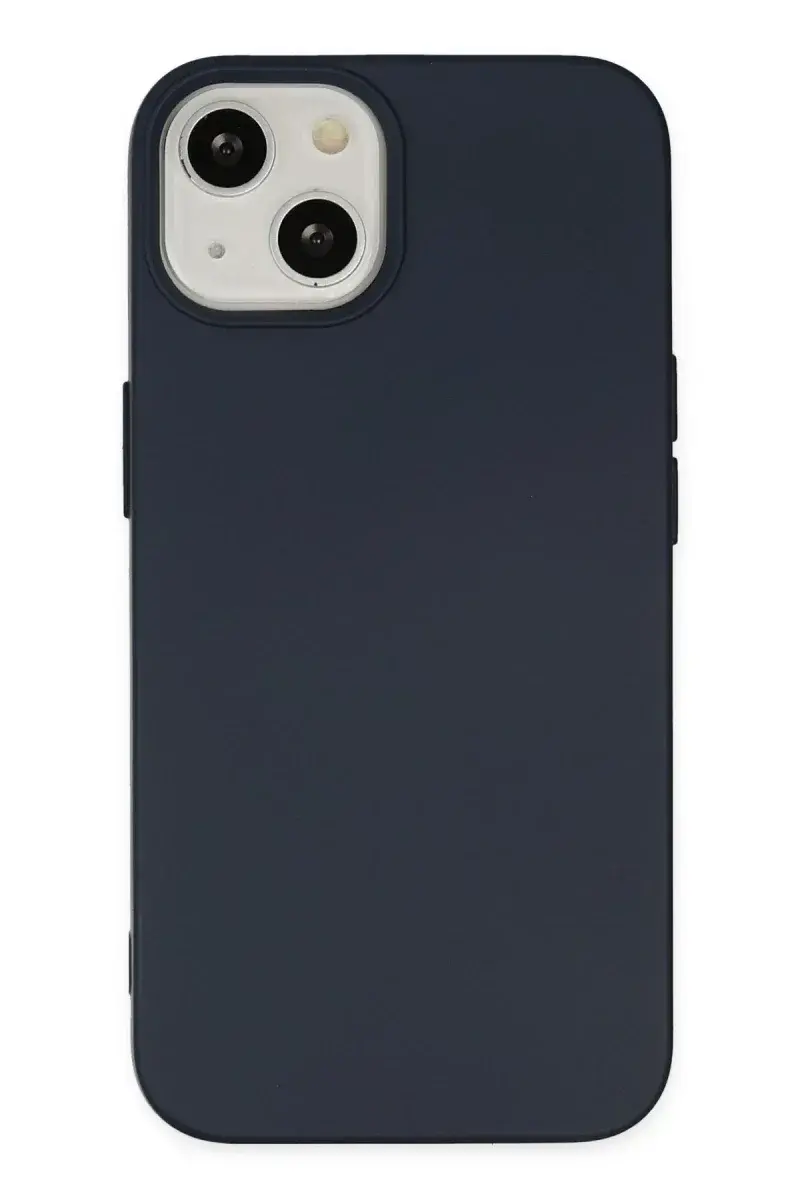 Apple iPhone 14 Kılıf Nano içi Kadife Silikon - Lacivert