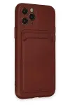 Apple iPhone 11 Pro Kılıf Kelvin Kartvizitli Silikon - Bordo-2