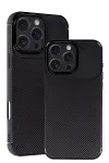 Apple iPhone 16 Pro Max Kılıf Auto Focus Karbon Kapak - Siyah-2