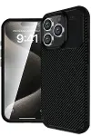 Apple iPhone 16 Pro Max Kılıf Auto Focus Karbon Kapak - Siyah-1