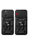 Apple iPhone 16 Pro Max Kılıf Pars Lens Yüzüklü Silikon - Yeşil-2