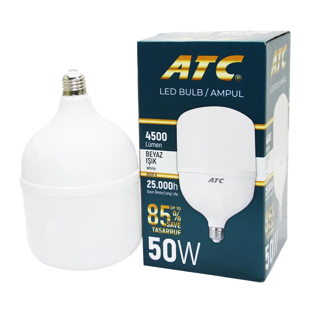 50W Torch Led Bulb Ampul Beyaz E27
