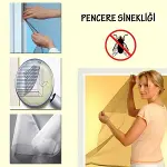 Tüm Cam Pencere Kapılara Uyumlu Tek Kanat Pencere Sinekliği-2