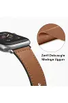Apple Watch 42mm KR415 Luaz Deri Kordon - Turuncu-3