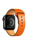 Apple Watch 42mm KR415 Luaz Deri Kordon - Turuncu-1