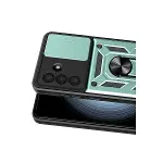 Samsung Galaxy A57 5g Pars Lens Yüzüklü Silikon - Yeşil-2