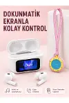 Dokunmatik Ekranlı Kablosuz Kulaklık ve Pembe Çanta Aksesuar Saati Avantajlı Set-1