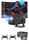 4K Android Smart Wi-fi Çift Kollu Projeksiyon Game Box Kumandalı Taşınabilir Yeni Nesil-4