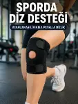 Sporcu Dizliği Açık Patella Tasarımlı Ayarlanabilir Cırtlı Kısa Diz Desteği-1