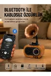 Mini Nostaljik Bluetooth Hoparlör FM Radyo 8 Saat Batarya Yeni Nesil-1