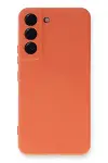 Samsung Galaxy S23 Plus Kılıf Nano içi Kadife Silikon - Turuncu-3