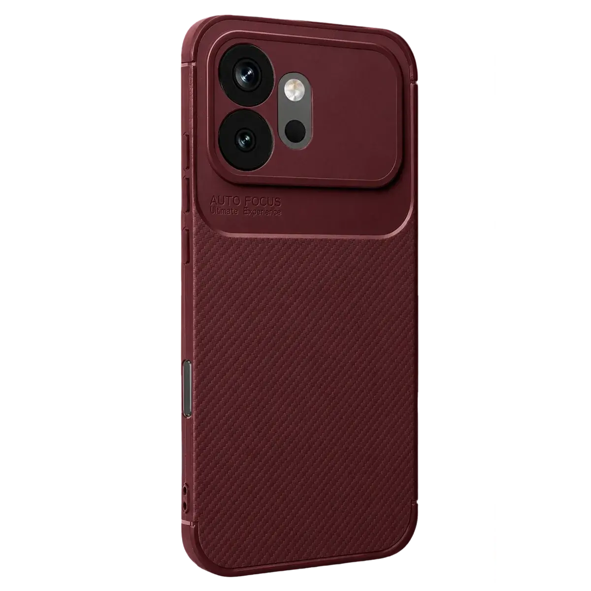 Huawei Honor 600 Auto Focus Karbon Kapak - Bordo
