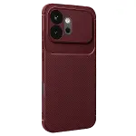 Huawei Honor 600 Auto Focus Karbon Kapak - Bordo-1