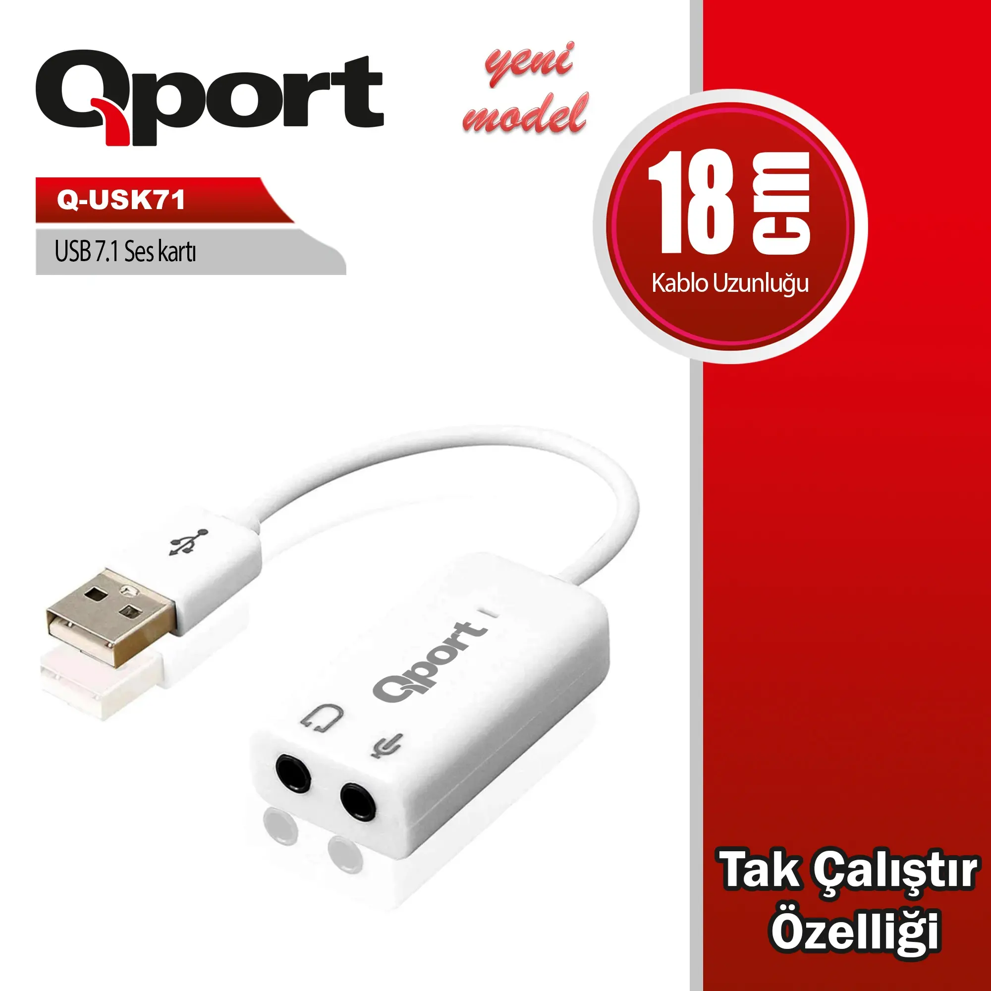 Q-USK71 USB TO 7.1 SES KARTI