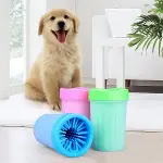 Silikon Jel Fırçalı Kedi Köpek Pati Ayak Yıkama Tezleme Kovası (Küçük)-1