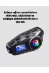 LCD Ekranlı Bluetooth Kask Kulaklığı FM Radyo ve SD Kart Girişli-3