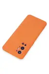 One Plus 9 Pro Kılıf Nano içi Kadife Silikon - Turuncu-3