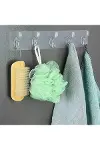 5'li Güçlü Yapışkanlı Şeffaf Duvar Askısı Banyo Mutfak Düzenleyici Pratik Askılık-2