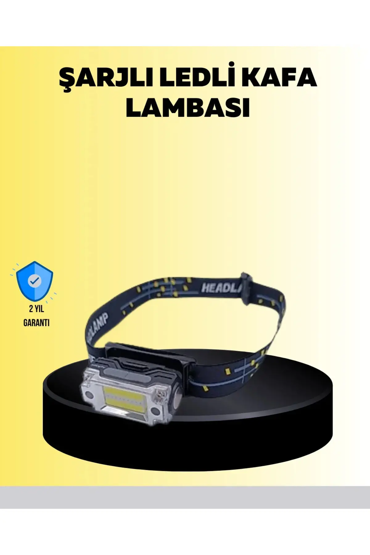 Kafa Lambası Led Fener Pratik Taşınabilir Ayarlanabilir USB Şarjlı