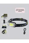 Kafa Lambası Led Fener Pratik Taşınabilir Ayarlanabilir USB Şarjlı-4