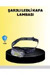 Kafa Lambası Led Fener Pratik Taşınabilir Ayarlanabilir USB Şarjlı-1