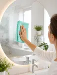 Mikrofiber Cam Bezi Çizmeden Temizlik Sağlayan Yüksek Su Emici Cam Silme Bezi 40x60 cm-5