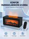 Dekoratif Şöne Görünümlü Nemlendirici Uzaktan Kumandalı Renkli LED Işıklı Difüzör-1