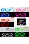 Glow Model Led Işıklı Parti Gözlüğü 3 Modlu 5 Renk 5 Adet-1