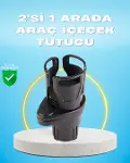 Çiftli Araba Bardak Tutucu Karbon Fiber Görünümlü 360° Ayarlı-1