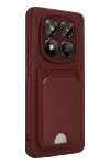 Xiao Red Note 15 4G Kelvin Kartvizitli Silikon - Bordo-3