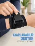Bilek Destekliği Ayarlanabilir Çift Bantlı Cırtlı Sporcu Bilekliği-1