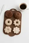 Silikon Kek ve Çikolata Kalıbı 6’lı Krem Renk Pasta Tatlı Muffin Kalıbı-2