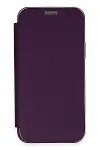 Apple iPhone 12 Kılıf Dolpin Kapaklı - Derin Mor-2