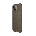 Apple İphone 15 Kılıf Auto Focus Karbon Kapak - Kahverengi-2