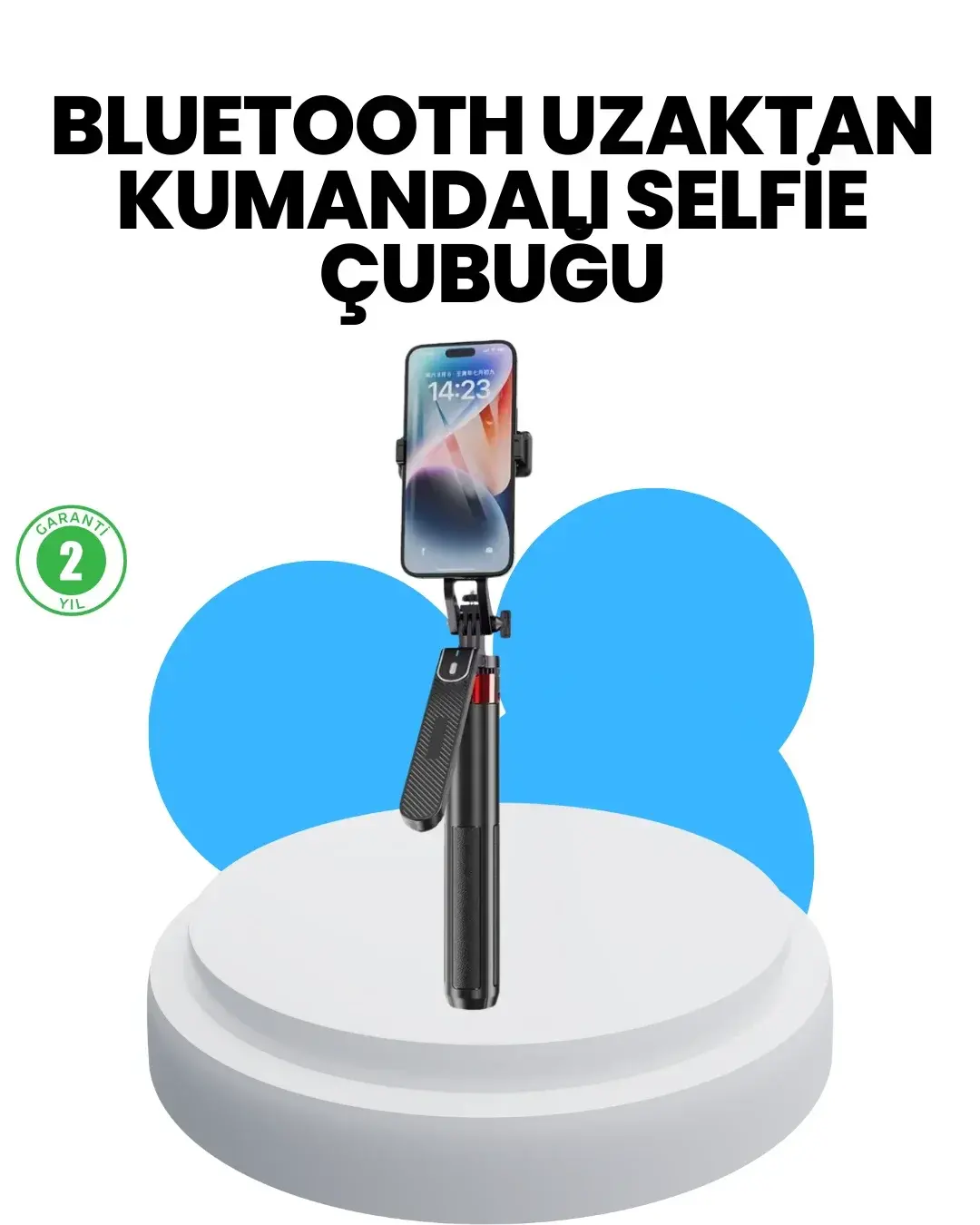 Taşınabilir Tripod ve Selfie Çubuğu Vlog ve Video Çeki
