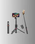 Taşınabilir Tripod ve Selfie Çubuğu Vlog ve Video Çeki-2