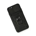 Apple İphone 6 Kılıf Pars Lens Yüzüklü Silikon - Siyah-3