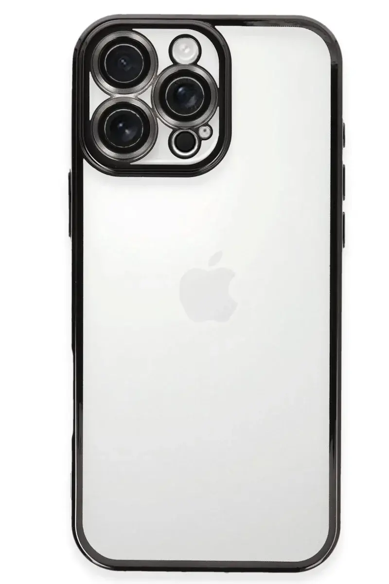 Apple iPhone 16 Pro Kılıf Razer Lensli Silikon - Siyah